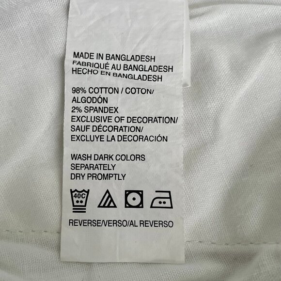 NWT Izod Saltwater Stretch Flat Front Washed Chino Cotton Short White Men's 38W - Picture 12 of 13